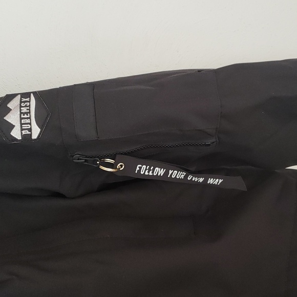 PUREMSX Men's Quilted Jacket Parka Insulated Fur Hooded Heavy Duty Overcoat Sz M - Picture 8 of 16